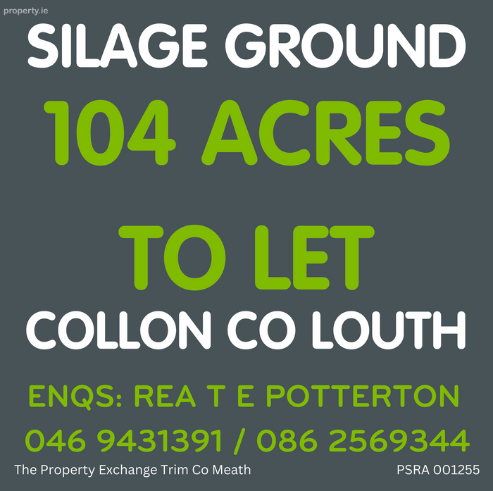 104 ACRES TO LET / SILAGE LAND, Collon, Co. Louth Property.ie