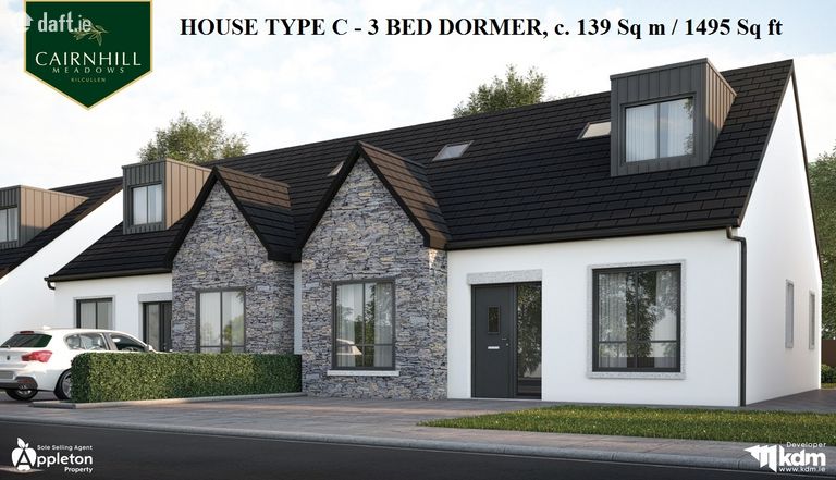 House Type C: 3 Bed Dormer Home, CAIRNHILL MEADOWS, Naas Road, Kilcullen, Co. Kildare - Click to view photos