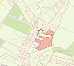 Outline of lands in pink